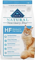 Blue Buffalo Natural Veterinary Diet HF Hydrolyzed for Food Intolerance Grain-Free Dry Cat Food, 7-lb bag