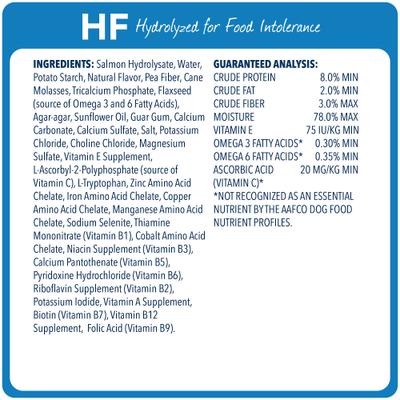 Show full view: Blue Buffalo Natural Veterinary Diet HF Hydrolyzed for Food Intolerance Grain-Free Wet Dog Food, 12.5-oz, case of 24 slide 3 of 9