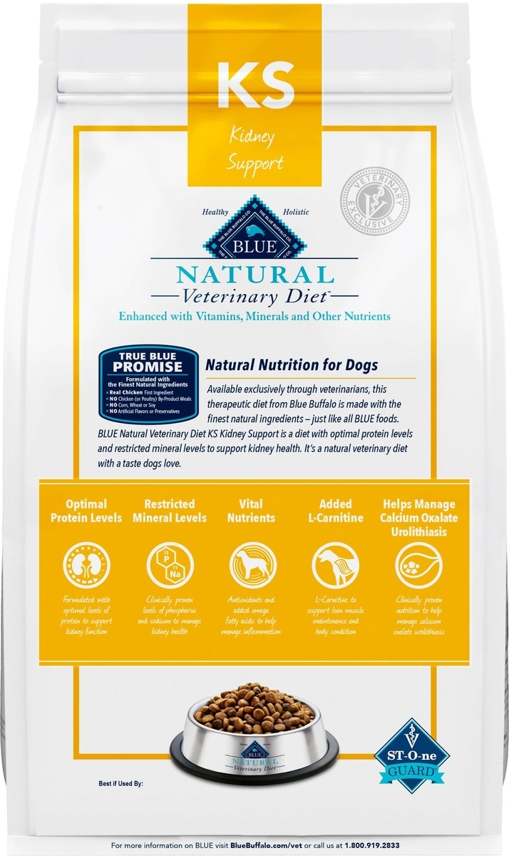 BLUE BUFFALO NATURAL VETERINARY DIET KS Kidney Support Dry Dog - Main Image