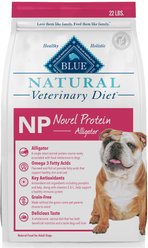 Blue Buffalo Natural Veterinary Diet NP Novel Protein Alligator Dry Dog Food, 22-lb bag