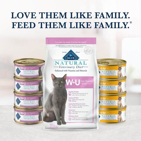 Blue Buffalo Natural Veterinary Diet W+U Weight Management + Urinary Care Chicken Wet Cat Food