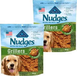 Blue Buffalo Nudges Grillers Chicken Dog Treats, 16-oz bag, bundle of 2