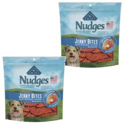 Blue Buffalo Nudges Jerky Bites Chicken Jerky Dog Treats, 16-oz bag, 2 count