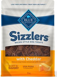 Blue Buffalo Sizzlers with Cheddar Bacon-Style Dog Treats, 15-oz bag slide 1 of 9