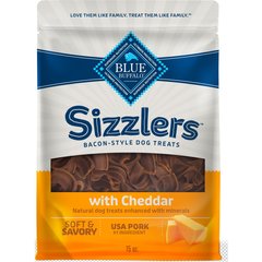 Blue Buffalo Sizzlers with Cheddar Bacon-Style Dog Treats, 15-oz bag