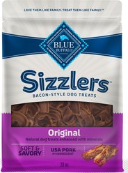 Blue Buffalo Sizzlers with Real Pork Bacon-Style Dog Treats, 28-oz bag slide 1 of 9