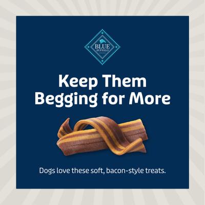 Show full view: Blue Buffalo Sizzlers with Real Pork Bacon-Style Dog Treats, 6-oz bag slide 6 of 12