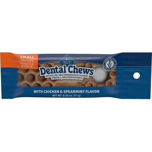 Blue Buffalo Small Natural Chicken & Spearmint Dental Dog Chews Treats, 1 count