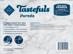 Blue Buffalo Tastefuls Adult Natural Purees Chicken Wet Cat Food, 3-oz pouch, case of 12 slide 2 of 9