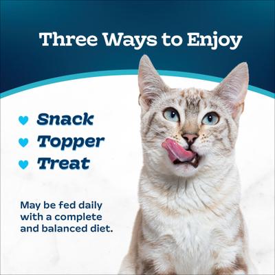 Show full view: Blue Buffalo Tastefuls Adult Natural Purees Variety Pack Chicken & Tuna Wet Cat Food, 3-oz pouch, case of 12 slide 8 of 11