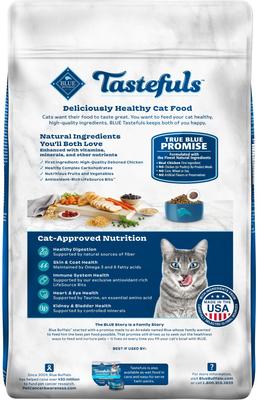 Show full view: Blue Buffalo Tastefuls Chicken & Brown Rice Recipe Active Adult Dry Cat Food, 15-lb bag slide 3 of 11