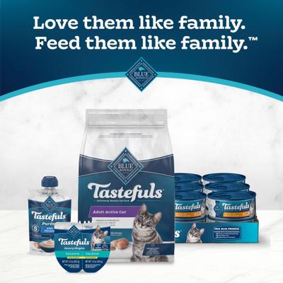 Show full view: Blue Buffalo Tastefuls Chicken & Brown Rice Recipe Active Adult Dry Cat Food, 15-lb bag slide 10 of 11