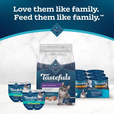 Show full view: Blue Buffalo Tastefuls Chicken & Brown Rice Recipe Active Adult Dry Cat Food, 3-lb bag slide 10 of 11
