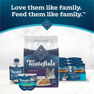 Show full view: Blue Buffalo Tastefuls Chicken & Brown Rice Recipe Adult 7+ Dry Cat Food, 10-lb bag slide 10 of 11