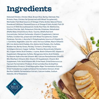 Show full view: Blue Buffalo Tastefuls Chicken & Brown Rice Recipe Adult 7+ Dry Cat Food, 5-lb bag slide 6 of 11