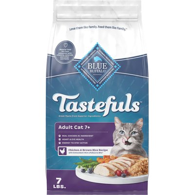 Blue Buffalo Blue Buffalo Healthy Aging Chicken & Rice Mature Dry Cat Food, 7 lb