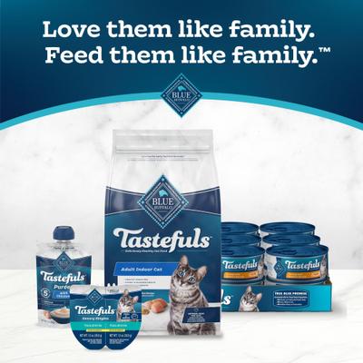 Show full view: Blue Buffalo Tastefuls Chicken & Brown Rice Recipe Adult Indoor Dry Cat Food, 10-lb bag slide 10 of 11