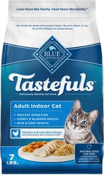 Blue Buffalo Tastefuls Chicken & Brown Rice Recipe Adult Indoor Dry Cat Food, 7-lb bag