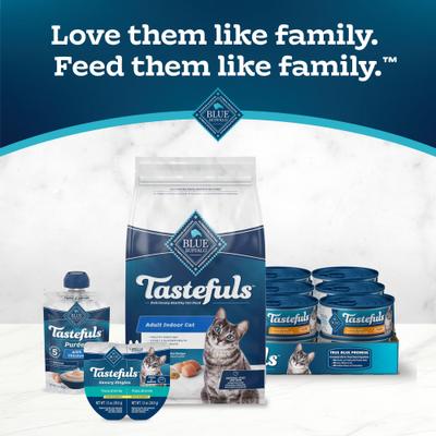 Show full view: Blue Buffalo Tastefuls Chicken & Brown Rice Recipe Adult Indoor Dry Cat Food, 7-lb bag slide 10 of 11