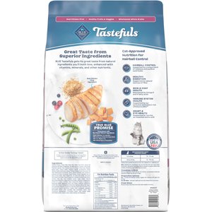 Blue Buffalo Tastefuls Chicken & Brown Rice Recipe Hairball Control Adult Dry Cat Food, 15-lb bag