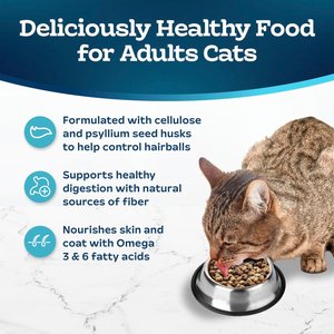 Blue Buffalo Tastefuls Chicken & Brown Rice Recipe Hairball Control Adult Dry Cat Food, 15-lb bag