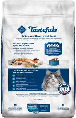 Show full view: Blue Buffalo Tastefuls Chicken & Brown Rice Recipe Hairball Control Adult Dry Cat Food, 15-lb bag slide 3 of 13
