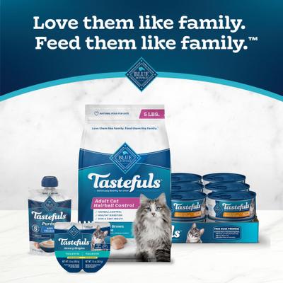Show full view: Blue Buffalo Tastefuls Chicken & Brown Rice Recipe Hairball Control Adult Dry Cat Food, 5-lb bag slide 10 of 13