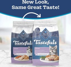 Blue Buffalo Tastefuls Chicken & Brown Rice Recipe Kitten Dry Cat Food, 7-lb bag slide 2 of 9