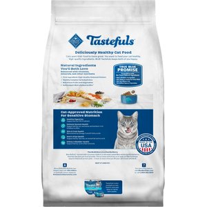 Blue Buffalo Tastefuls Chicken & Brown Rice Recipe Sensitive Stomach Adult Dry Cat Food, 10-lb bag