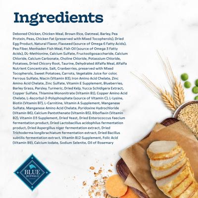 Show full view: Blue Buffalo Tastefuls Chicken & Brown Rice Recipe Sensitive Stomach Adult Dry Cat Food, 10-lb bag slide 6 of 11