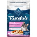 Blue Buffalo Tastefuls Chicken & Brown Rice Recipe Sensitive Stomach Adult Dry Cat Food, 15-lb bag