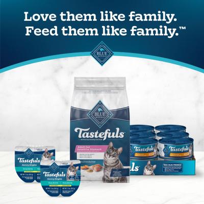 Show full view: Blue Buffalo Tastefuls Chicken & Brown Rice Recipe Sensitive Stomach Adult Dry Cat Food, 7-lb bag slide 10 of 11