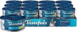 Blue Buffalo Tastefuls Chicken Entrée in Gravy Flaked Wet Cat Food, 5.5-oz can, case of 24