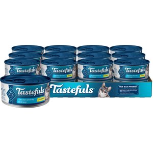 Blue Buffalo Tastefuls Chicken Entrée in Gravy Flaked Wet Cat Food, 5.5-oz can, case of 24