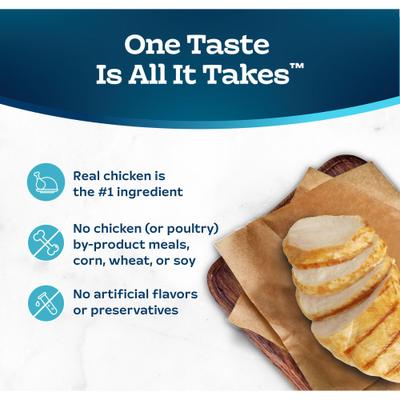 Show full view: Blue Buffalo Tastefuls Chicken Entrée Mature Cats Pate Wet Cat Food, 3-oz can, case of 24 slide 7 of 11