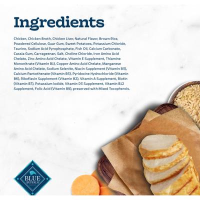 Show full view: Blue Buffalo Tastefuls Chicken Entrée Mature Cats Pate Wet Cat Food, 3-oz can, case of 24 slide 6 of 11