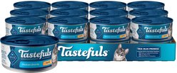 Blue Buffalo Tastefuls Chicken Entrée Pate Wet Cat Food, 5.5-oz can, case of 24