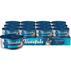 Blue Buffalo Tastefuls Chicken Entrée Pate Wet Cat Food, 5.5-oz can, case of 24