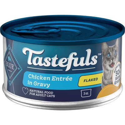 Blue Buffalo Blue Buffalo Tastefuls Chicken Entrée in Gravy Flaked Wet Cat Food, 3-oz can, case of 24