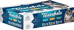 Blue Buffalo Tastefuls Chicken, Turkey & Chicken & Ocean Fish & Tuna Entrées Variety Pack Pate + Tuna, Chicken, Fish & Shrimp Entrées Variety Pack Flaked Wet Cat Food slide 2 of 9