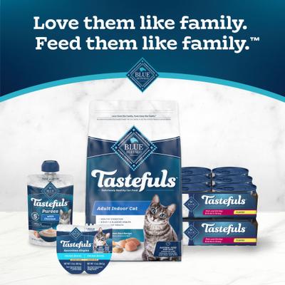 Show full view: Blue Buffalo Tastefuls Fish & Shrimp Entrée in Gravy Flaked Wet Cat Food, 3-oz can, case of 24 slide 10 of 11