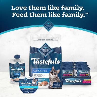 Show full view: Blue Buffalo Tastefuls Fish & Shrimp Entrée in Gravy Flaked Wet Cat Food, 5.5-oz can, case of 24 slide 10 of 11