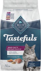 Blue Buffalo Tastefuls Hairball Control Chicken & Brown Rice Dry Food & Temptations Indoor Care Chicken Flavor Cat Treats slide 2 of 9