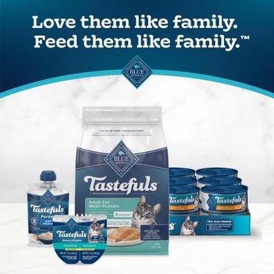 Show full view: Blue Buffalo Tastefuls Multi-Protein Salmon & Ocean Fish Recipe Adult Dry Cat Food, 7-lb bag slide 10 of 11