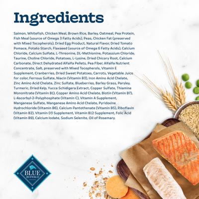 Show full view: Blue Buffalo Tastefuls Multi-Protein Salmon & Ocean Fish Recipe Adult Dry Cat Food, 7-lb bag slide 6 of 11