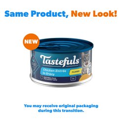 Blue Buffalo Tastefuls Natural Flaked Chicken Entree in Gravy Wet Cat Food, 3-oz can, case of 12 slide 2 of 9