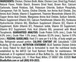 Blue Buffalo Tastefuls Natural Flaked Chicken Entree in Gravy Wet Cat Food, 3-oz can, case of 12 slide 2 of 8