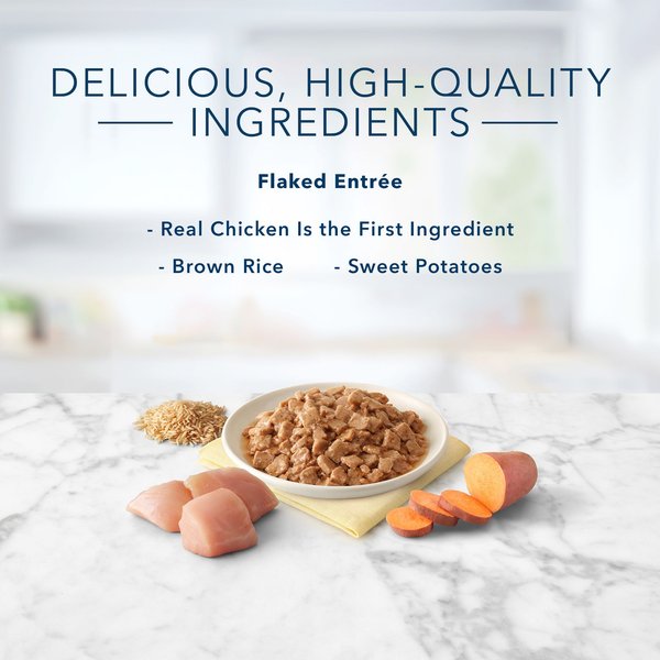 Blue Buffalo Tastefuls Natural Flaked Chicken Entree in Gravy Wet Cat Food, 5.5-oz can, case of 12