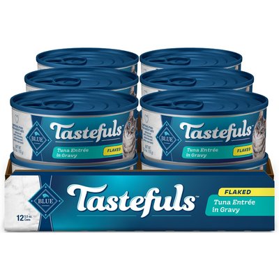 Blue Buffalo Blue Buffalo Tastefuls Natural Flaked Tuna Entree in Gravy Wet Cat Food, 5.5-oz can, case of 12