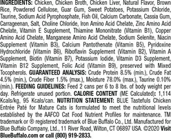 Blue Buffalo Tastefuls Natural Mature Pate Chicken Entree Wet Cat Food, 3-oz can, case of 12 slide 2 of 8